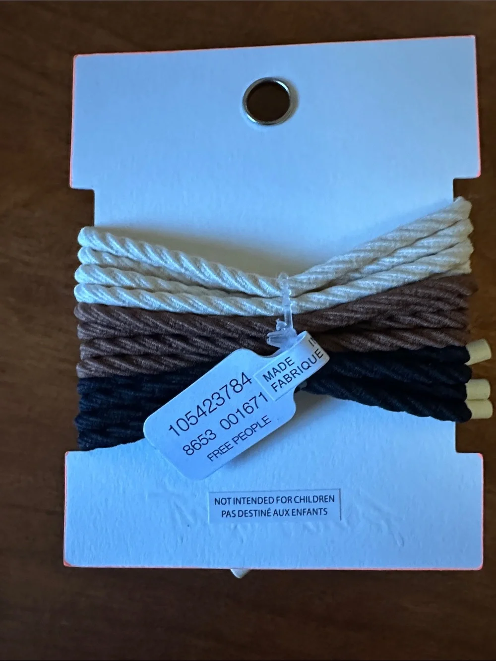 Free People Six Hitter Neutral 6 piece Hair Tie Set NWT